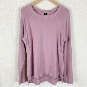 Active Life Pull-over Pink hi-low Sweatshirt Large